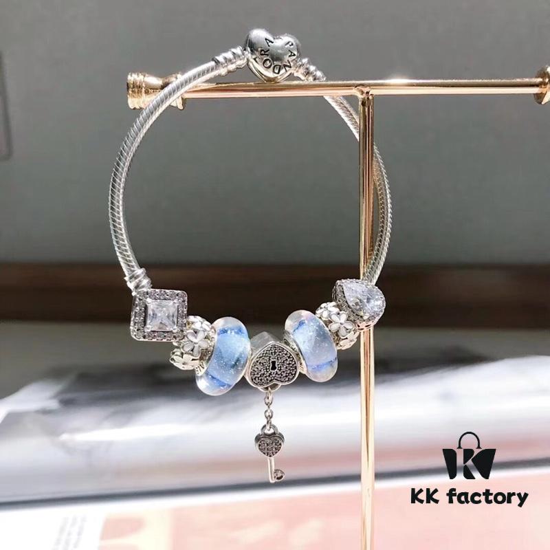 692fe21c99f2d84055c8bbf6 Pandora Night Glow Blue Sparkling Diamond Key Pendant Necklace – New Arrival, Premium Replication with Authentic Materials