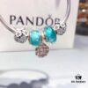 692fe22a99f2d84055c8bc0a Pandora Night Glow Mint Pink Diamond Flower Blossom Pendant - New Arrival