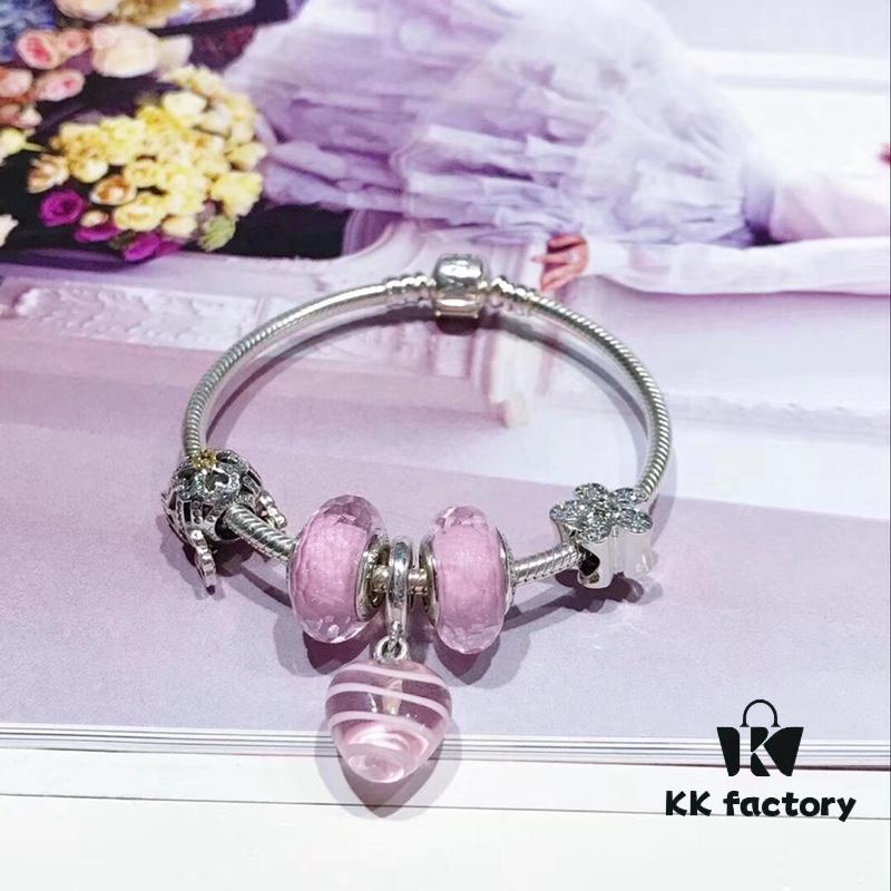692fe22b99f2d84055c8bc0e Pandora Pink Love Heart Charm 💗🌺 - High-Quality Replica with Authentic Materials