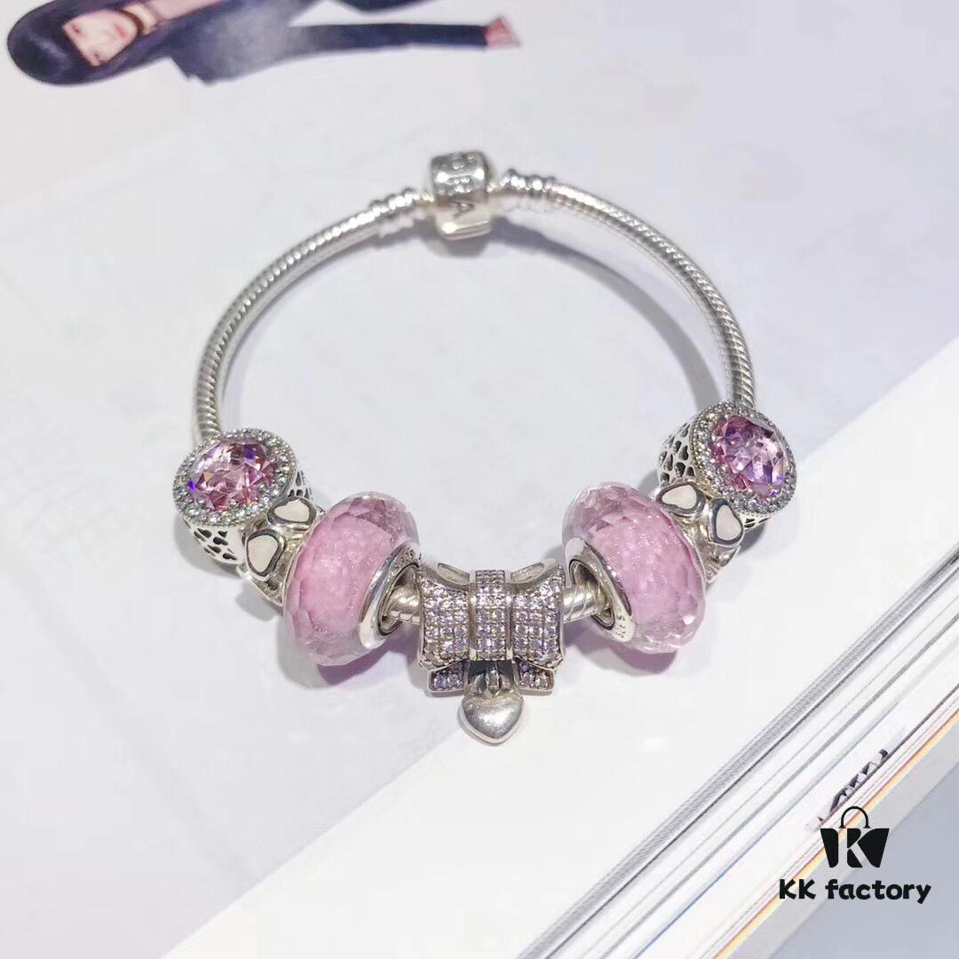 692fe22e99f2d84055c8bc13 Pandora New Arrival Silver Thread Pink Sparkling Diamond Bow 🎀