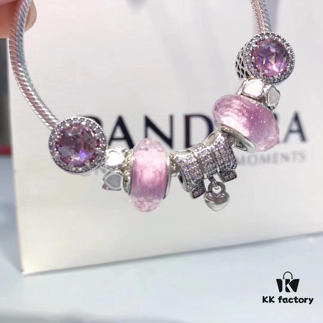 692fe22e99f2d84055c8bc14 Pandora New Arrival Silver Thread Pink Sparkling Diamond Bow 🎀