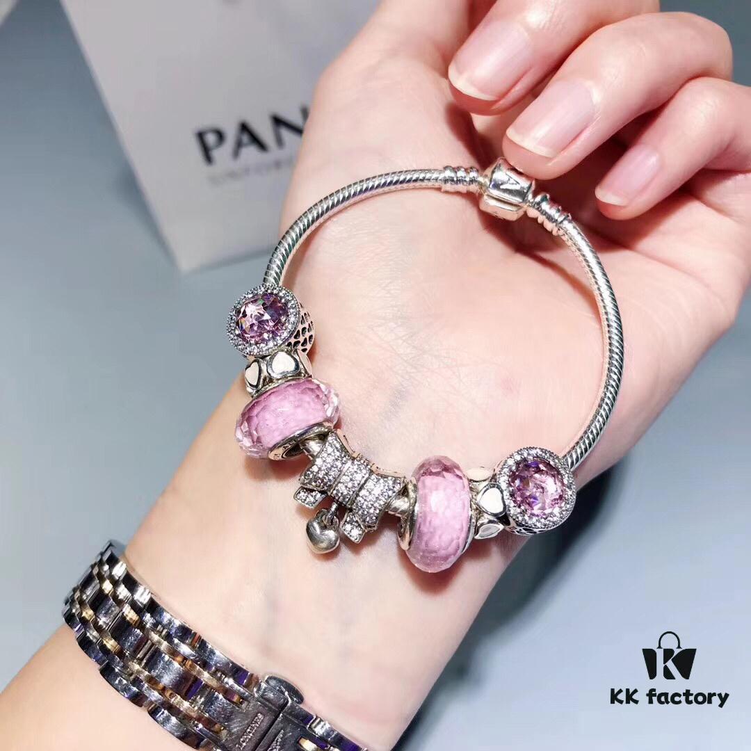 692fe23199f2d84055c8bc18 Pandora New Arrival Silver Thread Pink Sparkling Diamond Bow 🎀
