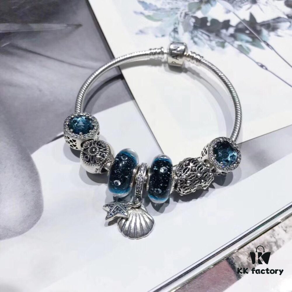 692fe23499f2d84055c8bc1e Pandora Pandora Midnight Blue Bubble Tropical Starfish 🌟 New Arrival! Made with counter materials, perfectly crafted one-to-one, quality comparable to official store!