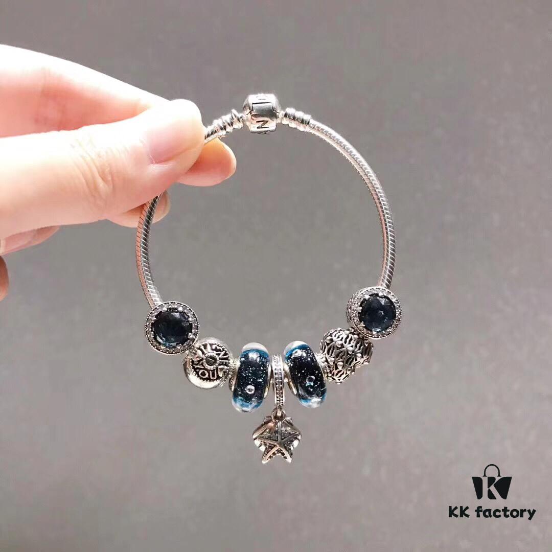 692fe23599f2d84055c8bc20 Pandora Pandora Midnight Blue Bubble Tropical Starfish 🌟 New Arrival! Made with counter materials, perfectly crafted one-to-one, quality comparable to official store!