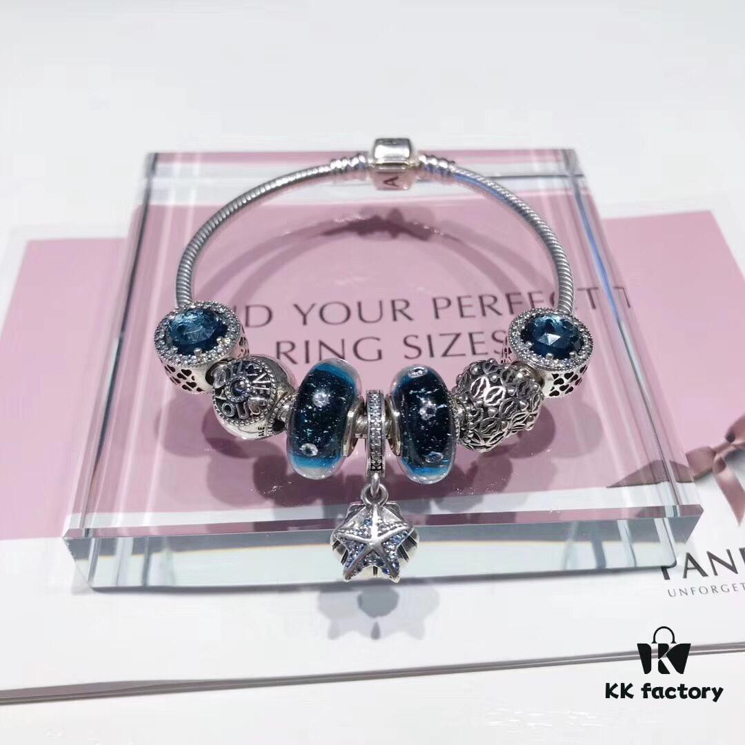 692fe23699f2d84055c8bc26 Pandora Pandora Midnight Blue Bubble Tropical Starfish 🌟 New Arrival! Made with counter materials, perfectly crafted one-to-one, quality comparable to official store!