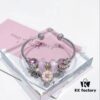 692fe23b99f2d84055c8bc33 Pandora Pandora Silver Wire Pink Glitter ✨ Flower 🌺 New Arrival! Highest Quality on Market, Perfectly Crafted with Authentic Counter Materials