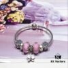 692fe24399f2d84055c8bc48 Pandora Silver Pink Elegant Orchid New Arrival! Silver pink faceted glass beads, heart spacer bead, elegant orchid pendant, sparkling diamond-like snowflake charm, S925 silver with official boutique packaging!