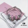 692fe24499f2d84055c8bc49 Pandora Silver Pink Elegant Orchid New Arrival! Silver pink faceted glass beads, heart spacer bead, elegant orchid pendant, sparkling diamond-like snowflake charm, S925 silver with official boutique packaging!