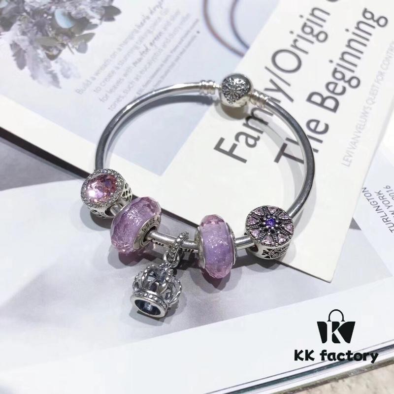 692fe24999f2d84055c8bc56 Pandora Romantic Purple Openwork Crown Crown 👑! Made with boutique materials, perfectly crafted one-to-one, quality comparable to boutique! Romantic lavender shimmering purple, pink cat's eye, pink-purple emblem, openwork crown 👑, comes with boutique packaging! 🍃🌺
