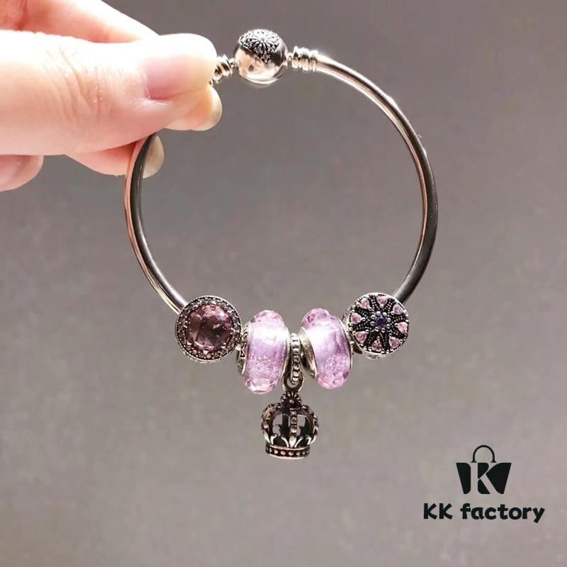 692fe24a99f2d84055c8bc5a Pandora Romantic Purple Openwork Crown Crown 👑! Made with boutique materials, perfectly crafted one-to-one, quality comparable to boutique! Romantic lavender shimmering purple, pink cat's eye, pink-purple emblem, openwork crown 👑, comes with boutique packaging! 🍃🌺