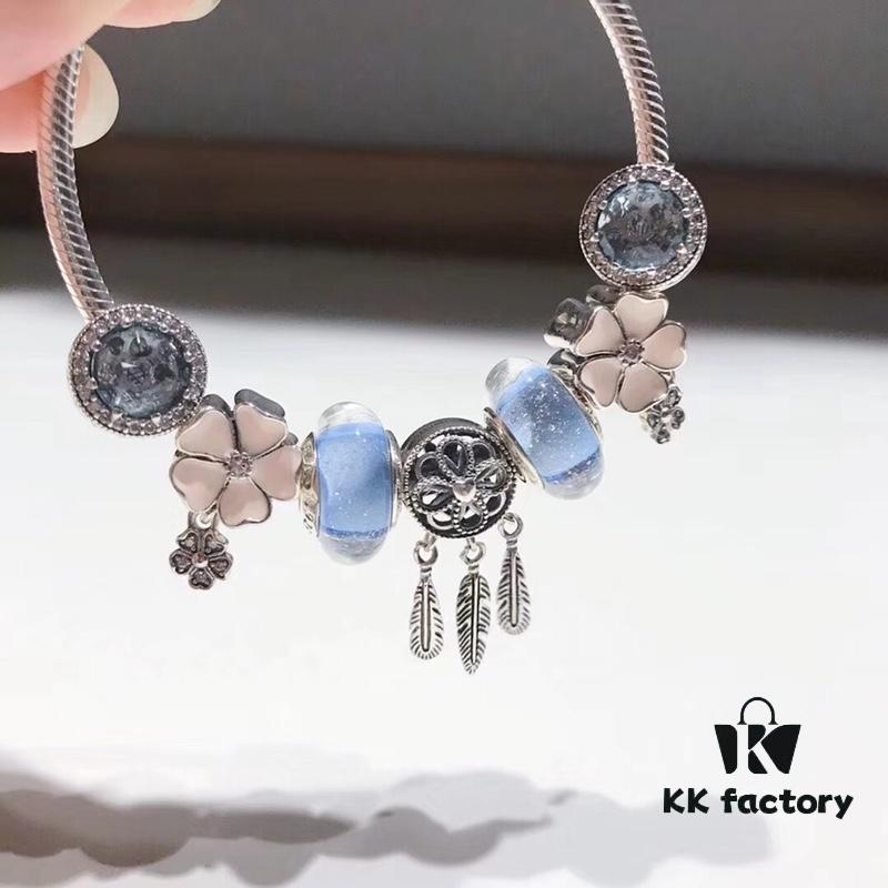 692fe24b99f2d84055c8bc5b Pandora Ice Blue and Elegant Pink Romantic Dream Catcher New Arrival! Perfect 1:1 Craftsmanship with Store-Quality Materials, Comparable to Authentic Counter Quality! Featuring Ice Blue Glow-in-the-Dark Glass Bead, Elegant Pink Flower 🌸, Sparkling Ice Blue Heart ✨, Dreamy Dream Catcher Design, Made in S925 Sterling Silver with Original Boutique Packaging!