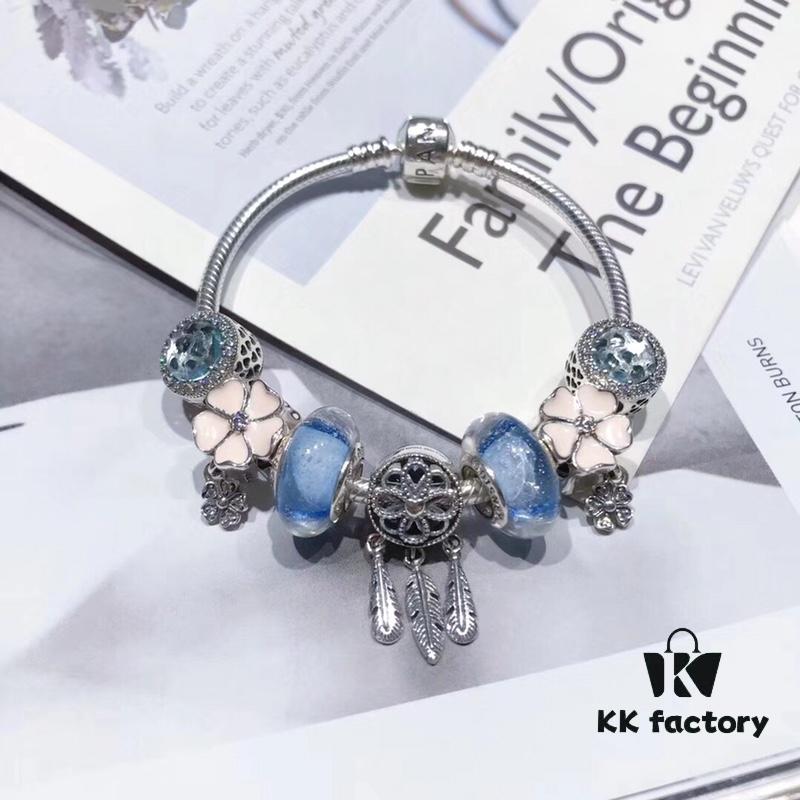 692fe24c99f2d84055c8bc5d Pandora Ice Blue and Elegant Pink Romantic Dream Catcher New Arrival! Perfect 1:1 Craftsmanship with Store-Quality Materials, Comparable to Authentic Counter Quality! Featuring Ice Blue Glow-in-the-Dark Glass Bead, Elegant Pink Flower 🌸, Sparkling Ice Blue Heart ✨, Dreamy Dream Catcher Design, Made in S925 Sterling Silver with Original Boutique Packaging!