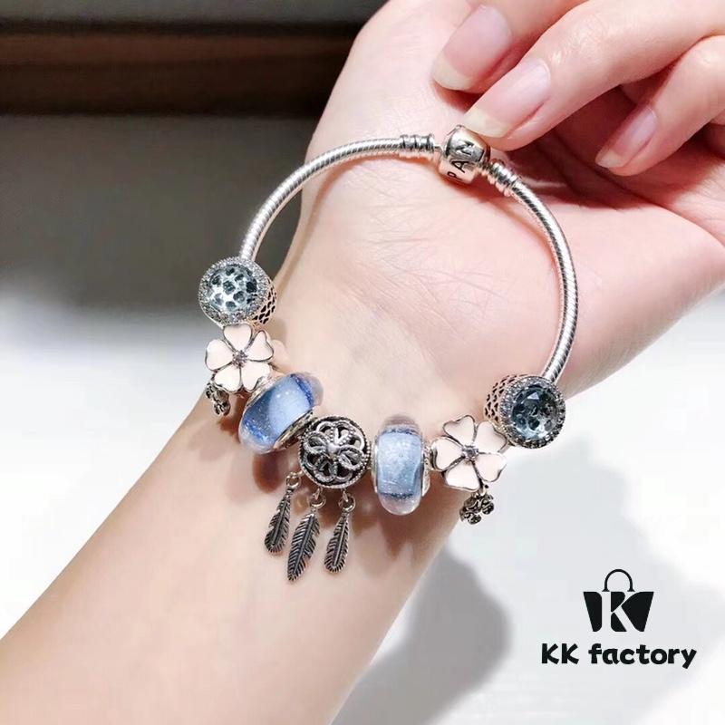 692fe24d99f2d84055c8bc60 Pandora Ice Blue and Elegant Pink Romantic Dream Catcher New Arrival! Perfect 1:1 Craftsmanship with Store-Quality Materials, Comparable to Authentic Counter Quality! Featuring Ice Blue Glow-in-the-Dark Glass Bead, Elegant Pink Flower 🌸, Sparkling Ice Blue Heart ✨, Dreamy Dream Catcher Design, Made in S925 Sterling Silver with Original Boutique Packaging!