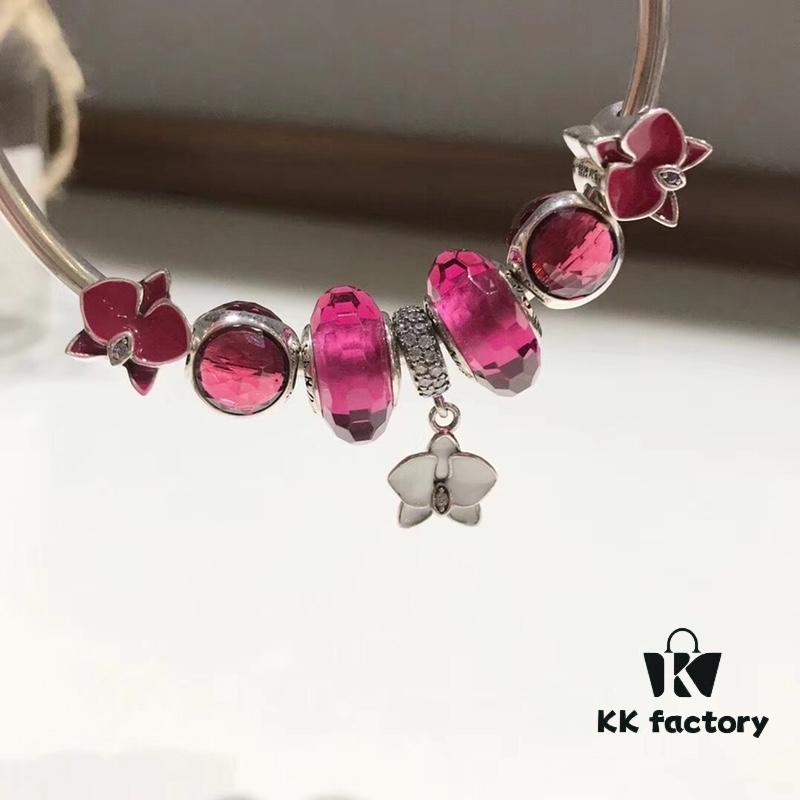 692fe25299f2d84055c8bc6c Pandora Bright Pink Orchid New Arrival! Exquisite Craftsmanship with Authentic Materials, Perfect 1:1 Replication, Quality Comparable to Retail Store Version! Brilliant Faceted Bright Pink Glass, Three-Sided Pink Cat's Eye, Elegant Orchid Pendant, Made of S925 Silver and Comes with Original Retail Packaging!