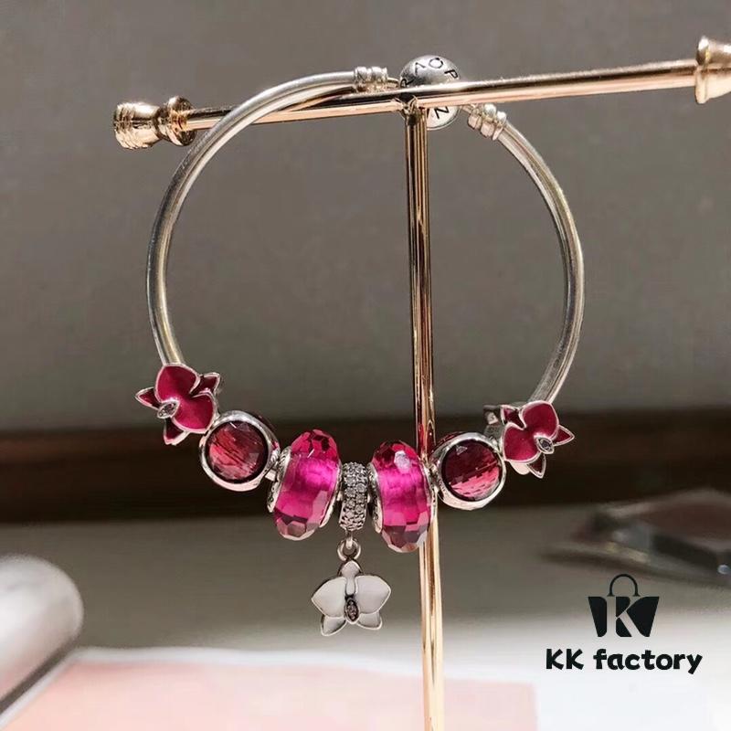692fe25599f2d84055c8bc70 Pandora Bright Pink Orchid New Arrival! Exquisite Craftsmanship with Authentic Materials, Perfect 1:1 Replication, Quality Comparable to Retail Store Version! Brilliant Faceted Bright Pink Glass, Three-Sided Pink Cat's Eye, Elegant Orchid Pendant, Made of S925 Silver and Comes with Original Retail Packaging!