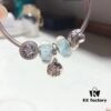 Pandora Pandora Silver Wire Pink Flower Blossom 🌺 New Arrival! Made with counter materials, perfectly crafted one-to-one, quality comparable to official counter! Silver wire pink faceted crystal, cherry blossom 🌸 spacer beads, heart-shaped pendant, pink diamond flower charm, S925 silver comes with original counter packaging! 🍃🌺