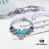 692fe25c99f2d84055c8bc80 Pandora Bubble Blue Flower Cherry Blossom New Arrival! 1:1 Perfect Craftsmanship with Counter Materials, Bubble Blue Glass, Wealth Coin Charm, Heart of the Ocean, Pink Diamond Flower Pendant, S925 Silver with Original Packaging