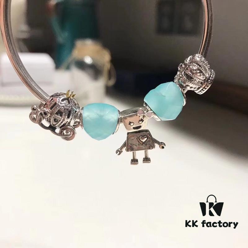 692fe25e99f2d84055c8bc84 Pandora Fresh Mint Bella New Arrival! Mint Glass, Pumpkin Carriage, Crown Charm Pendant in S925 Silver with Original Packaging