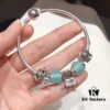 692fe25e99f2d84055c8bc85 Pandora Fresh Mint Bella New Arrival! Mint Glass, Pumpkin Carriage, Crown Charm Pendant in S925 Silver with Original Packaging