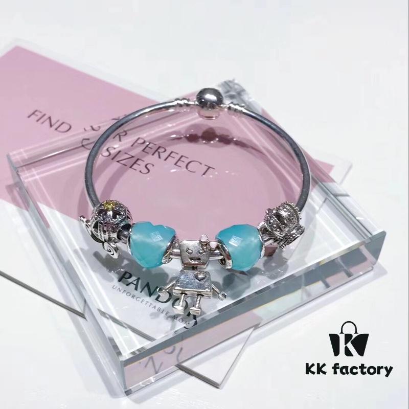 692fe25f99f2d84055c8bc8b Pandora Fresh Mint Bella New Arrival! Mint Glass, Pumpkin Carriage, Crown Charm Pendant in S925 Silver with Original Packaging