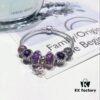 692fe26599f2d84055c8bc9c Pandora Imitation Level Purple Calm Lotus New Arrival! Silver Wire Purple Faceted Glass, Deep Purple Shiny Heart, Calm Lotus Design, S925 Silver with Original Packaging
