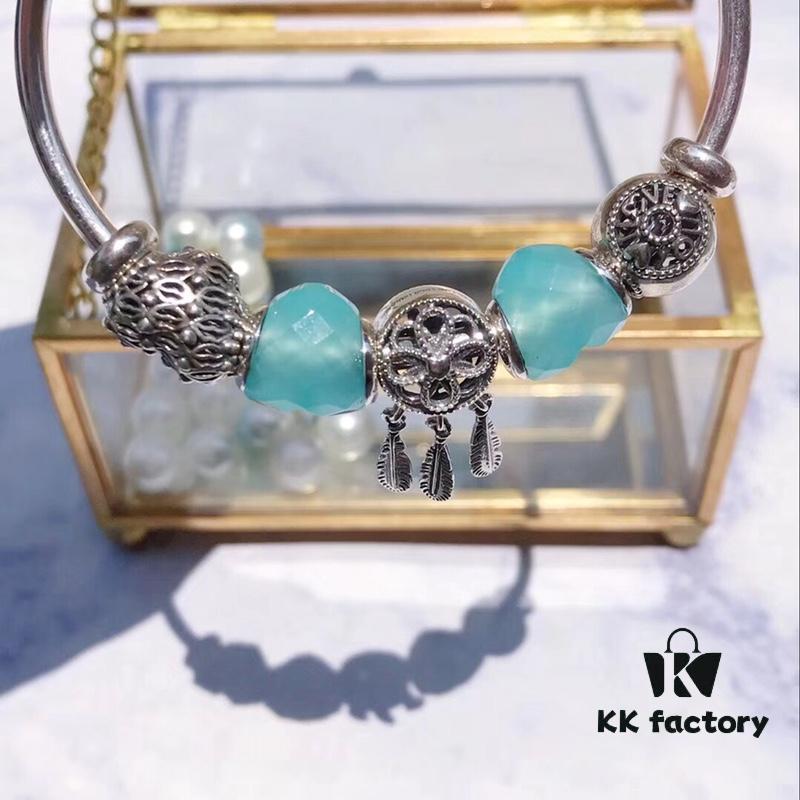 692fe26b99f2d84055c8bca6 Pandora Mint Pink Heart Dream Catcher New Arrival! Mint-toned heart-shaped glass bead, Kiss of Love charm, romantic dream catcher pendant, crafted with S925 silver and matching boutique packaging