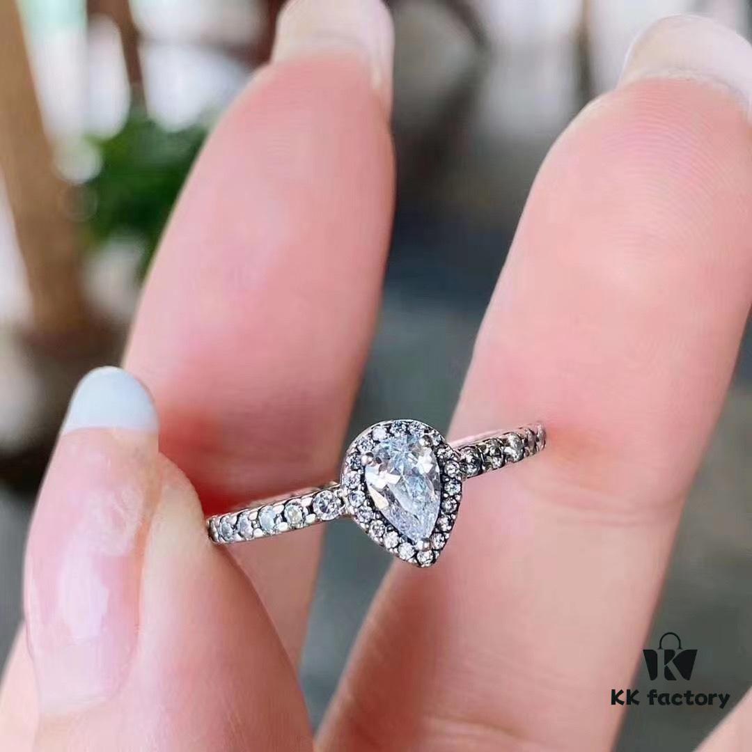 692fe27d99f2d84055c8bccb Pandora Waterdrop Pigeon Ring, carefully crafted with a waterdrop shape — perfectly sized for standalone wear or pairing with a wish ring, a true standout 💫 Made of sterling silver with the entire band encrusted with sparkling diamonds