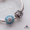692fe2ac99f2d84055c8bd25 Pandora 2020 Garden Collection 'Fresh Daisy' Bracelet Set (Kids Size 13-16cm) - Blue Enamel Daisy Design