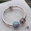 692fe2ad99f2d84055c8bd28 Pandora 2020 Garden Collection 'Fresh Daisy' Bracelet Set (Kids Size 13-16cm) - Blue Enamel Daisy Design