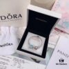 692fe2ae99f2d84055c8bd2a Pandora 2020 Garden Collection 'Fresh Daisy' Bracelet Set (Kids Size 13-16cm) - Blue Enamel Daisy Design