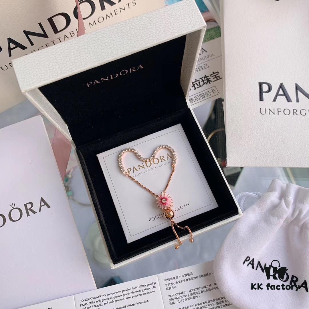 692fe2bc99f2d84055c8bd4d Pandora 2020 Newest Garden Collection 'Pink Daisy' Bracelet Set - Rose Gold Adjustable Bracelet, Fresh and Elegant, Perfect for Wearing or Gifting