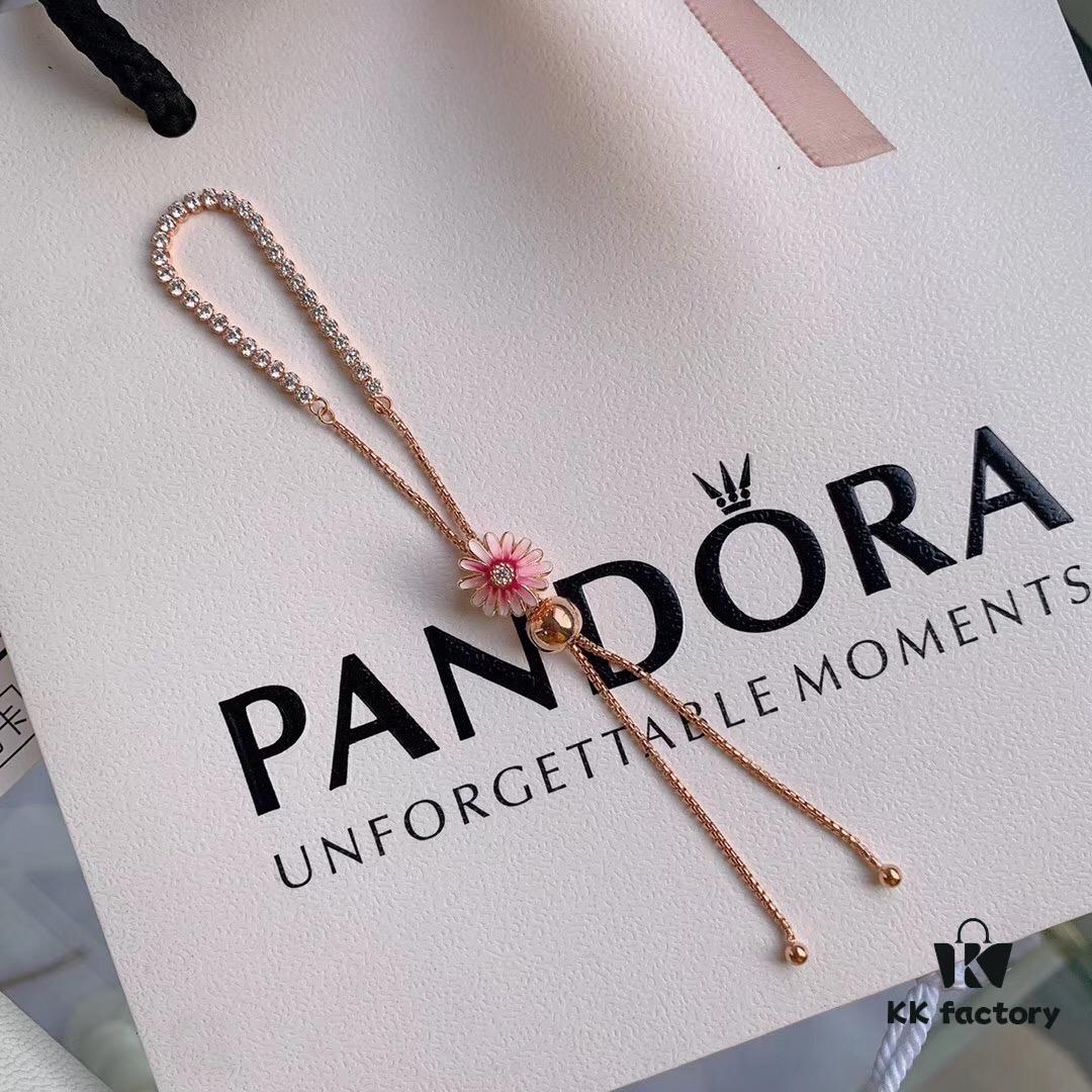 692fe2bd99f2d84055c8bd4f Pandora 2020 Newest Garden Collection 'Pink Daisy' Bracelet Set - Rose Gold Adjustable Bracelet, Fresh and Elegant, Perfect for Wearing or Gifting