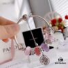 692fe2c399f2d84055c8bd59 2020 Pandora Newest 'Lavender' Wave-shaped Murano Glass Bead Bracelet Set