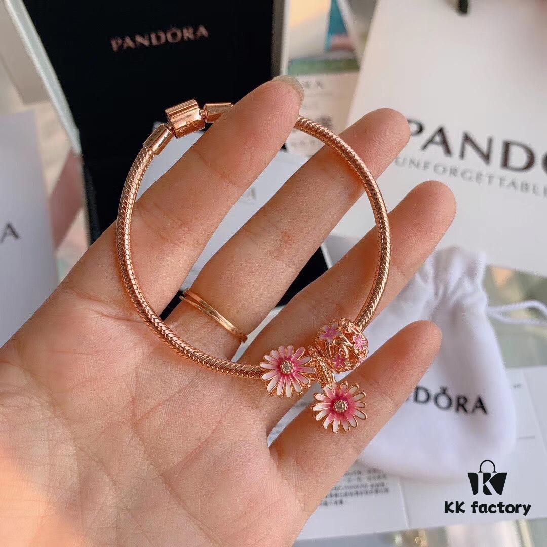 Exclusive Launch 2020 Pandora Newest Garden Collection 'Pink Daisy' Bracelet Set 💫 Rose Gold Enchanted Daisy Bracelet ✨ Fill Your World with Blooms 💐🎉