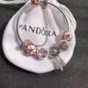 692fe2ca99f2d84055c8bd6b Pandora • Peach Blossom Series • Genuine 925 Sterling Silver Handcrafted Bracelet with Enamel and Imported Sparkling Zirconia