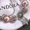 692fe2ca99f2d84055c8bd6c Pandora • Peach Blossom Series • Genuine 925 Sterling Silver Handcrafted Bracelet with Enamel and Imported Sparkling Zirconia