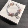 692fe2cb99f2d84055c8bd6d Pandora • Peach Blossom Series • Genuine 925 Sterling Silver Handcrafted Bracelet with Enamel and Imported Sparkling Zirconia