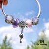 692fe2d899f2d84055c8bd8c Pandora Pandora Silver Wire Pink Purple Heart Key New Arrival! Top Grade on Market, Compatible with Official Counter Cleaning! Made with Cabinet Materials for Perfect One-to-One Replication! Imported Original Thai Silver Wire Pink Purple Glass, Sparkling Diamond Cat's Eye, Paired with Sparkling Diamond Heart Key Pendant. S925 Silver Comes with Official Packaging!