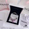 692fe2dd99f2d84055c8bd96 2020 Pandora Newest 'Lavender' Wave-shaped Murano Glass Bead Bracelet Set