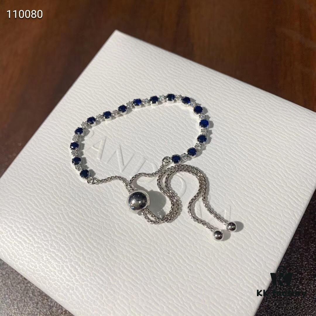 692fe2e199f2d84055c8bda0 Pandora Blue and Transparent Sparkling 925 Silver Adjustable Slide Bracelet Rope 598517C01
