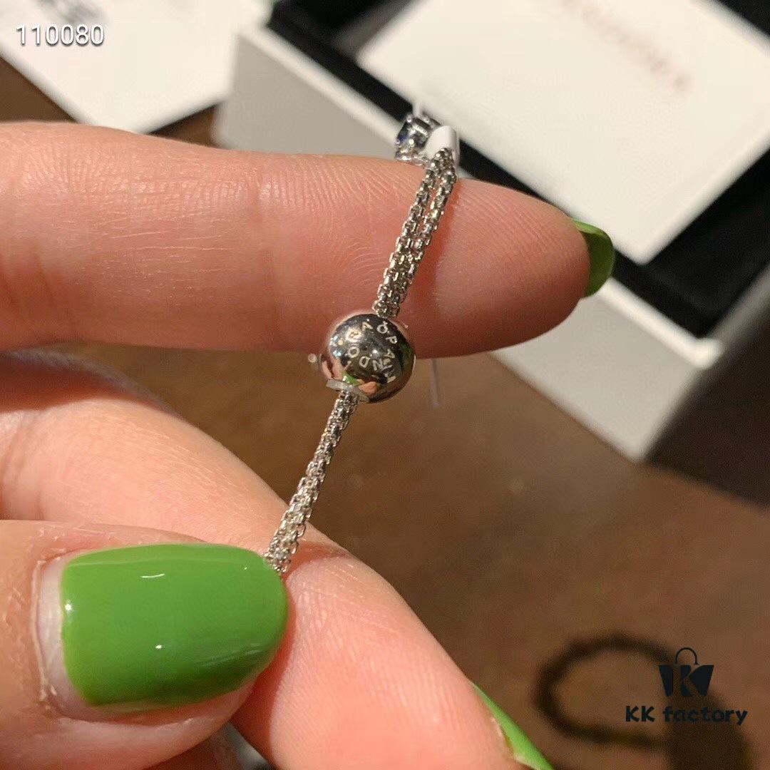 692fe2e399f2d84055c8bda2 Pandora Blue and Transparent Sparkling 925 Silver Adjustable Slide Bracelet Rope 598517C01