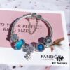 692fe33f99f2d84055c8be2e Pandora Lake Blue Bubble Daisy Flower Blossom 🌼 New Arrival! Made with authentic boutique materials, perfectly crafted to match retail quality! Featuring vibrant lake blue bubble glass, sparkling ocean blue cat's eye stone, lucky coin charm, fully diamond-set daisy flower and daisy safety chain, paired with a diamond-encrusted daisy pendant. Crafted in S925 sterling silver, complete with official boutique packaging!