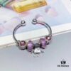 692fe34b99f2d84055c8be46 Pandora Pandora Silver Wire Purple Bella New Arrival, Silver Wire Purple Faceted Glass, Sparkling Diamond Pink Cat's Eye, Cute Robot 🤖 Bella Pendant, S925 Silver with Original Retail Packaging!