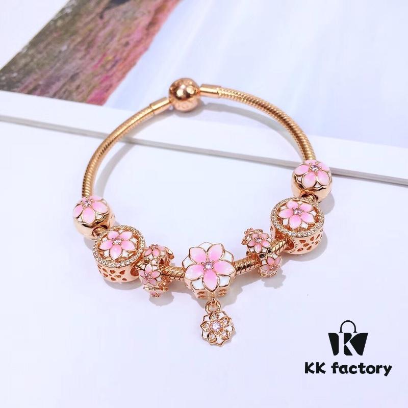 Pandora Rose Gold Series, New Pink Magnolia Design