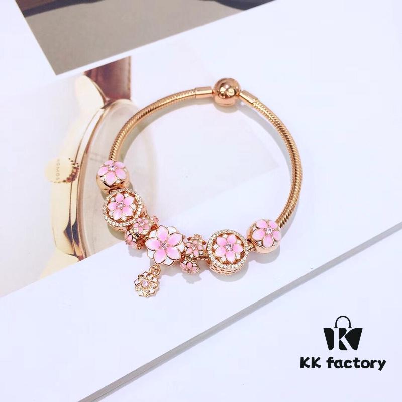 Pandora Rose Gold Series, New Pink Magnolia Design