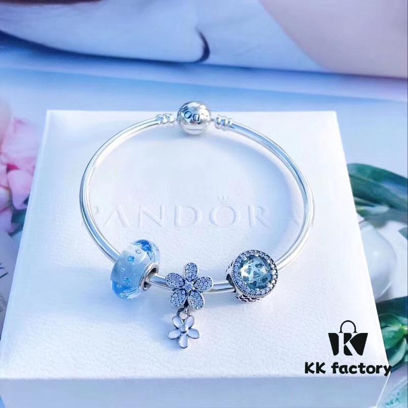 692fe36699f2d84055c8be6f Pandora Ice Blue Bubble Sparkling Diamond Daisy New Arrival! Made with counter materials, perfectly crafted 1:1, quality comparable to official store products! Featuring bubble ice blue glass, ice blue cat's eye, sparkling diamond daisy, S925 silver with original packaging!