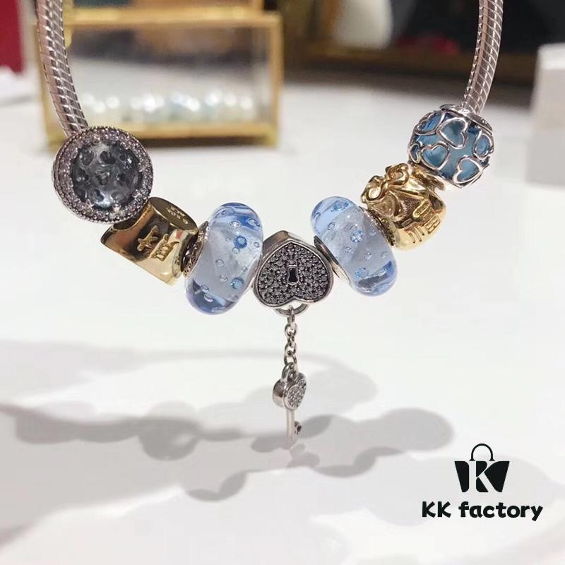 692fe38599f2d84055c8bea9 Pandora Ice Blue Bubble Heart Key New Arrival