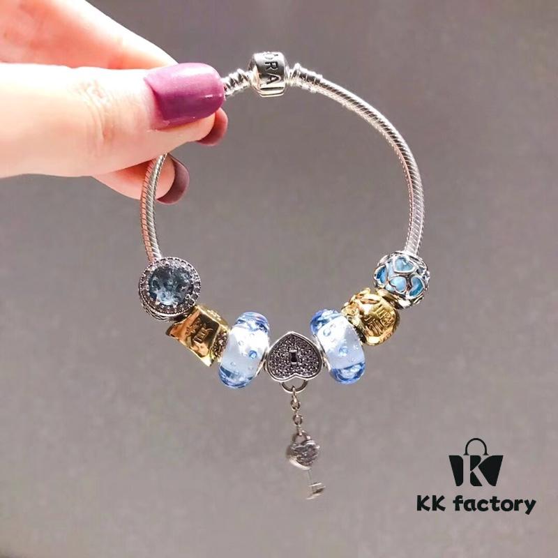 692fe38699f2d84055c8beab Pandora Ice Blue Bubble Heart Key New Arrival
