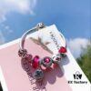 692fe38799f2d84055c8beac Pandora Pandora Passionate Rose Red Clover New Arrival! Made with counter materials, perfectly crafted one-to-one, quality comparable to official counter! Rose red faceted crystal, sparkling rose red cat's eye, Valentine's enamel heart, rose red smiling lips, rose red entwined love, Valentine's heart enamel paired with clover pendant. S925 silver comes with official counter packaging!