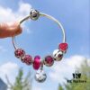 692fe38899f2d84055c8beae Pandora Pandora Passionate Rose Red Clover New Arrival! Made with counter materials, perfectly crafted one-to-one, quality comparable to official counter! Rose red faceted crystal, sparkling rose red cat's eye, Valentine's enamel heart, rose red smiling lips, rose red entwined love, Valentine's heart enamel paired with clover pendant. S925 silver comes with official counter packaging!